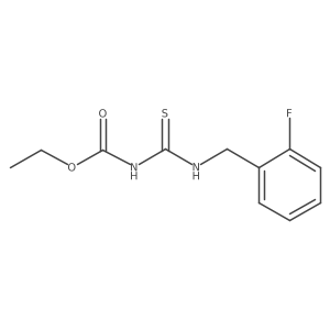 ethyl N-{[(2-fluorophenyl)methyl]carbamothioyl}carbamate结构式