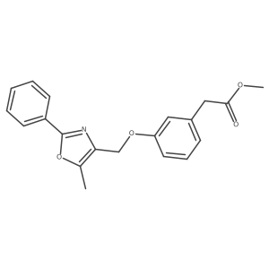 [3-(5-Methyl-2-phenyl-oxazol-4-ylmethoxy)-phenyl]-acetic acid methyl ester Structure