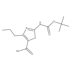 2-{[(Tert-butoxy)carbonyl]amino}-4-propyl-1,3-thiazole-5-carboxylic acid结构式