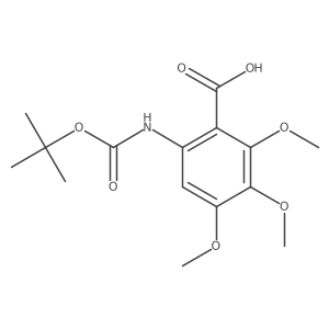 6-{[(Tert-butoxy)carbonyl]amino}-2,3,4-trimethoxybenzoic acid结构式