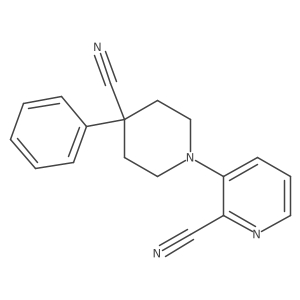 3-(4-Cyano-4-phenylpiperidin-1-yl)pyridine-2-carbonitrile结构式