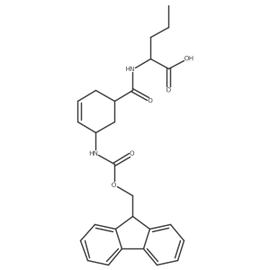 (2R)-2-{[5-({[(9H-fluoren-9-yl)methoxy]carbonyl}amino)cyclohex-3-en-1-yl]formamido}pentanoic acid Structure