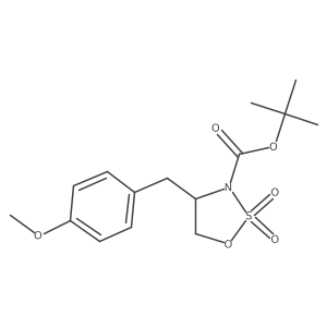 tert-Butyl (S)-4-(4-methoxybenzyl)-1,2,3-oxathiazolidine-3-carboxylate 2,2-dioxide结构式