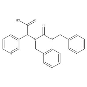 2-{Benzyl[(benzyloxy)carbonyl]amino}-2-(pyridin-3-yl)acetic acid结构式