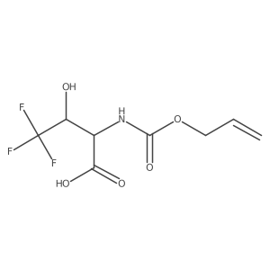 4,4,4-Trifluoro-3-hydroxy-2-{[(prop-2-en-1-yloxy)carbonyl]amino}butanoic acid结构式