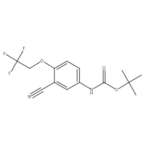 tert-butyl N-[3-cyano-4-(2,2,2-trifluoroethoxy)phenyl]carbamate Structure