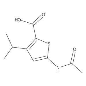 5-Acetamido-3-(propan-2-yl)thiophene-2-carboxylic acid结构式