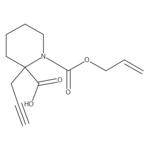 1-[(Prop-2-en-1-yloxy)carbonyl]-2-(prop-2-yn-1-yl)piperidine-2-carboxylic acid结构式