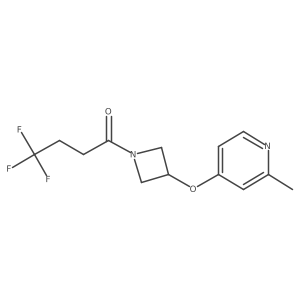4,4,4-Trifluoro-1-{3-[(2-methylpyridin-4-yl)oxy]azetidin-1-yl}butan-1-one结构式