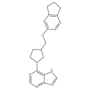 6-[3-({5H,6H,7H-cyclopenta[c]pyridazin-3-yloxy}methyl)pyrrolidin-1-yl]-9H-purine结构式