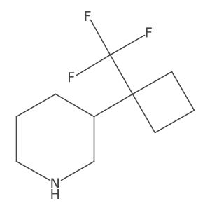 3-[1-(Trifluoromethyl)cyclobutyl]piperidine结构式