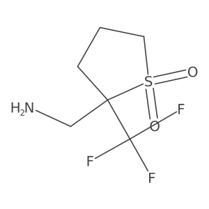 2-(Aminomethyl)-2-(trifluoromethyl)-1lambda6-thiolane-1,1-dione Structure