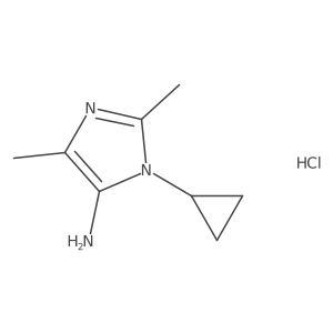 1-cyclopropyl-2,4-dimethyl-1H-imidazol-5-amine hydrochloride Structure