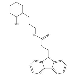(9H-fluoren-9-yl)methyl N-[3-(2-hydroxycyclohexyl)propyl]carbamate结构式