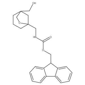 (9H-fluoren-9-yl)methyl N-{[1-(hydroxymethyl)-6-oxabicyclo[3.2.1]octan-5-yl]methyl}carbamate结构式