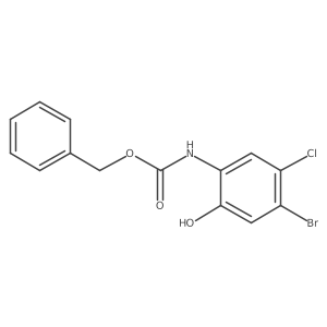 benzyl N-(4-bromo-5-chloro-2-hydroxyphenyl)carbamate结构式