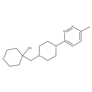 4-{[4-(6-Methylpyridazin-3-yl)piperazin-1-yl]methyl}oxan-4-ol结构式