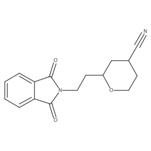 2-(2-(1,3-dioxoisoindolin-2-yl)ethyl)tetrahydro-2H-pyran-4-carbonitrile结构式