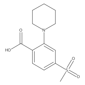 4-(Methylsulfonyl)-2-(piperidin-1-yl)benzoic acid结构式
