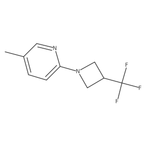 5-Methyl-2-[3-(trifluoromethyl)azetidin-1-yl]pyridine Structure