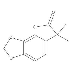 I+/-,I+/--Dimethyl-1,3-benzodioxole-5-acetyl chloride Structure