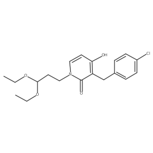 3-(4-chlorobenzyl)-1-(3,3-diethoxypropyl)-4-hydroxy-2(1H)-pyridinone结构式