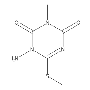 1-amino-3-methyl-6-(methylthio)-1,3,5-triazine-2,4(1H,3H)-dione结构式