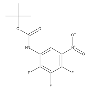 tert-butyl N-(2,3,4-trifluoro-5-nitrophenyl)carbamate结构式