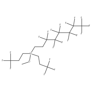 Methoxy (3,3,4,4,5,5,6,6,7,7,8,8,8-tridecafluorooctyl) bis(3,3,3-trifluoropropyl) silane结构式