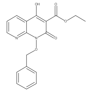 Ethyl 1-(benzyloxy)-4-hydroxy-2-oxo-1,2-dihydro-1,8-naphthyridine-3-carboxylate Structure