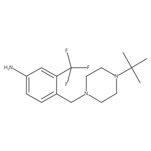 4-(4-Tert-butyl-piperazin-1-ylmethyl)-3-trifluoromethyl-phenyl-amine Structure
