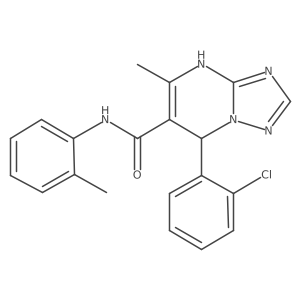 7-(2-chlorophenyl)-5-methyl-N-(2-methylphenyl)-4,7-dihydro[1,2,4]triazolo[1,5-a]pyrimidine-6-carboxamide结构式