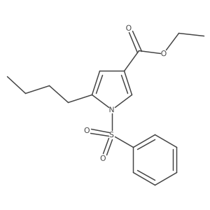 Ethyl 5-butyl-1-(phenylsulfonyl)-1H-pyrrole-3-carboxylate结构式