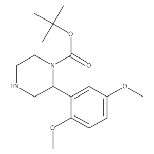 Tert-butyl 2-(2,5-dimethoxyphenyl)piperazine-1-carboxylate Structure