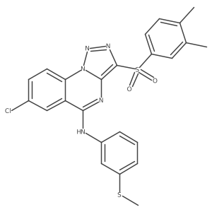 7-chloro-3-[(3,4-dimethylphenyl)sulfonyl]-N-[3-(methylsulfanyl)phenyl][1,2,3]triazolo[1,5-a]quinazolin-5-amine结构式