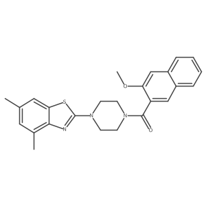 (4-(4,6-Dimethylbenzo[d]thiazol-2-yl)piperazin-1-yl)(3-methoxynaphthalen-2-yl)methanone Structure