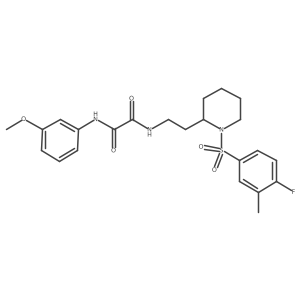 N1-(2-(1-((4-fluoro-3-methylphenyl)sulfonyl)piperidin-2-yl)ethyl)-N2-(3-methoxyphenyl)oxalamide结构式