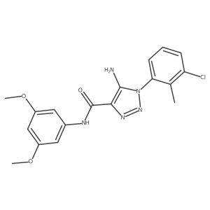 5-amino-1-(3-chloro-2-methylphenyl)-N-(3,5-dimethoxyphenyl)-1H-1,2,3-triazole-4-carboxamide结构式