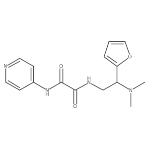 N1-(2-(dimethylamino)-2-(furan-2-yl)ethyl)-N2-(pyridin-4-yl)oxalamide结构式