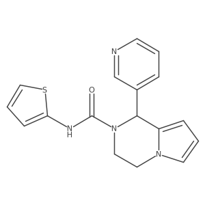 1-(pyridin-3-yl)-N-(thiophen-2-yl)-3,4-dihydropyrrolo[1,2-a]pyrazine-2(1H)-carboxamide结构式