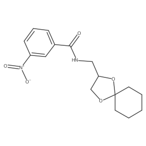 N-(1,4-dioxaspiro[4.5]decan-2-ylmethyl)-3-nitrobenzamide Structure