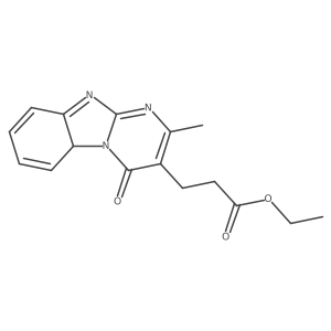 ethyl 3-(2-methyl-4-oxo-5aH-pyrimido[1,2-a]benzimidazol-3-yl)propanoate Structure
