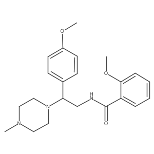 2-methoxy-N-[2-(4-methoxyphenyl)-2-(4-methylpiperazin-1-yl)ethyl]benzamide结构式