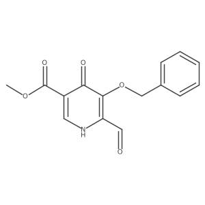 6-Formyl-1,4-dihydro-4-oxo-5-(phenylmethoxy)-3-pyridinecarboxylic acid methyl ester结构式