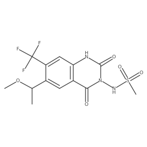 n-[6-(1-Methoxy-ethyl)-2,4-dioxo-7-trifluoromethyl-1,4-dihydro-2h-quinazolin-3-yl]-methanesulfonamide结构式
