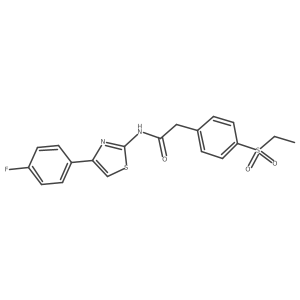 2-(4-(ethylsulfonyl)phenyl)-N-(4-(4-fluorophenyl)thiazol-2-yl)acetamide Structure