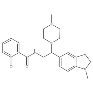2-chloro-N-(2-(1-methylindolin-5-yl)-2-(4-methylpiperazin-1-yl)ethyl)benzamide结构式