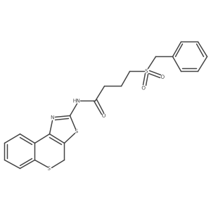 4-(benzylsulfonyl)-N-(4H-thiochromeno[4,3-d]thiazol-2-yl)butanamide Structure