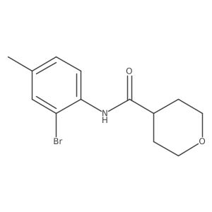 N-(2-Bromo-4-methylphenyl)tetrahydro-2H-pyran-4-carboxamide Structure
