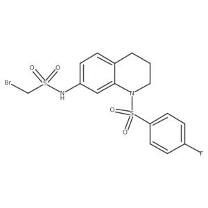 1-bromo-N-(1-((4-fluorophenyl)sulfonyl)-1,2,3,4-tetrahydroquinolin-7-yl)methanesulfonamide Structure